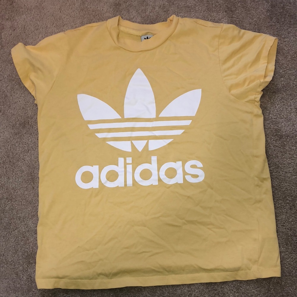 Adidas yellow oversized top